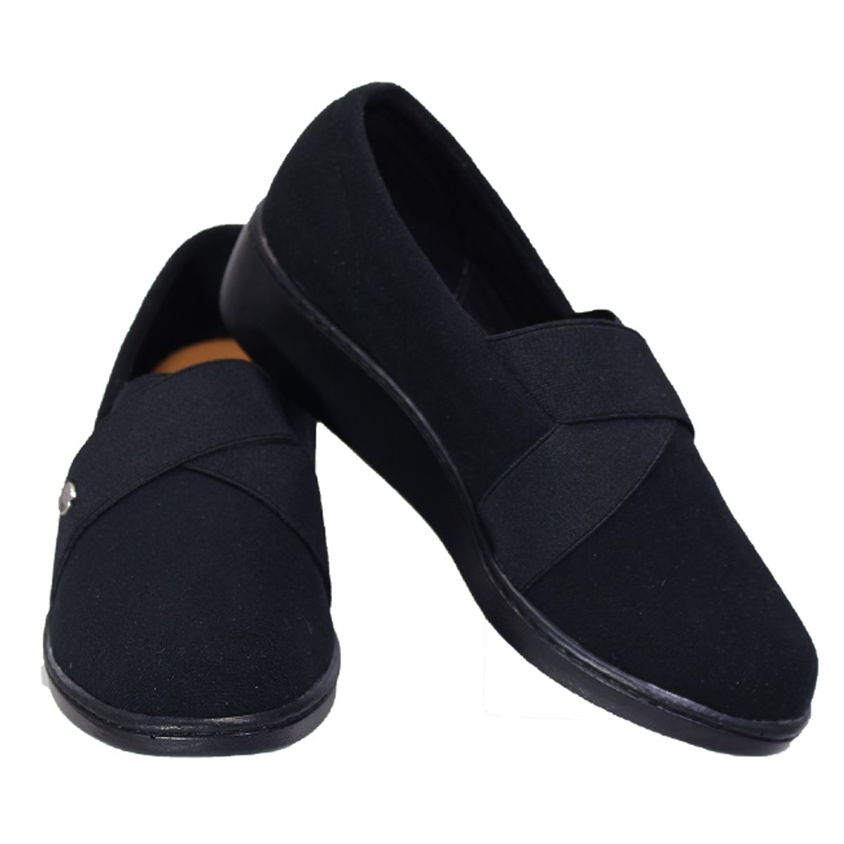 CALZADO ROMULO - Romulo Dama Mocasin Licra Tacón Corrido