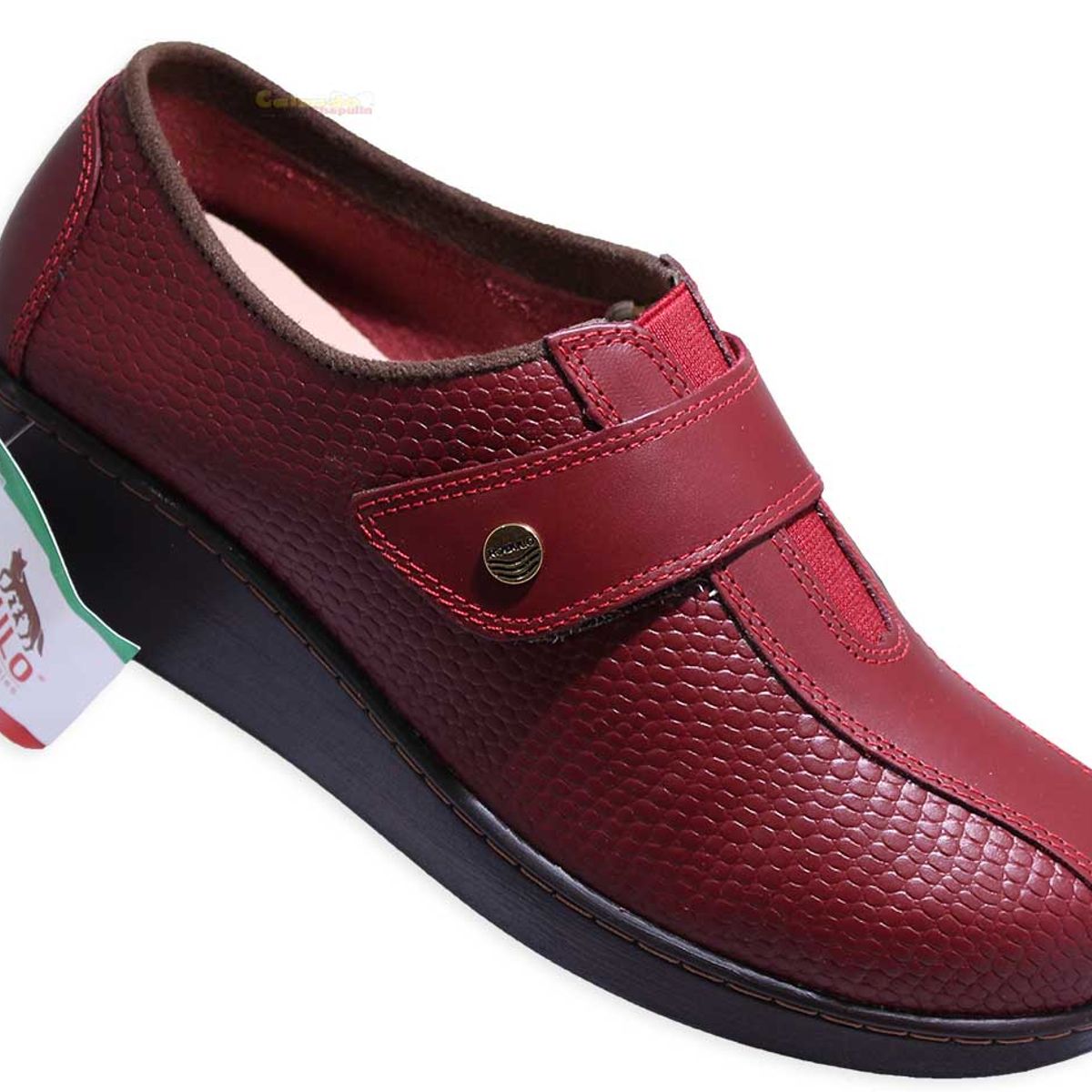 CALZADO ROMULO - Mocasín Cuero Romulo Dama Ajuste Resorte Y Velcro