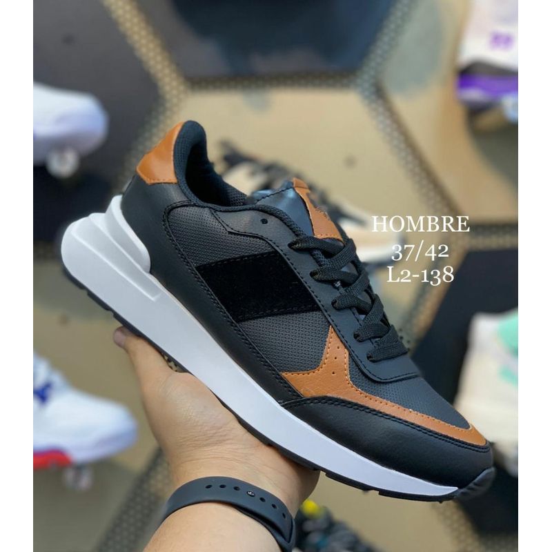 GENERICO - TENIS PARA HOMBRE COLOR NEGRO