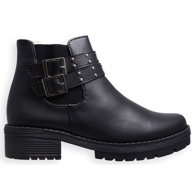 GENERICO - Botines Para Mujer Con Cremallera Tacón Ancho