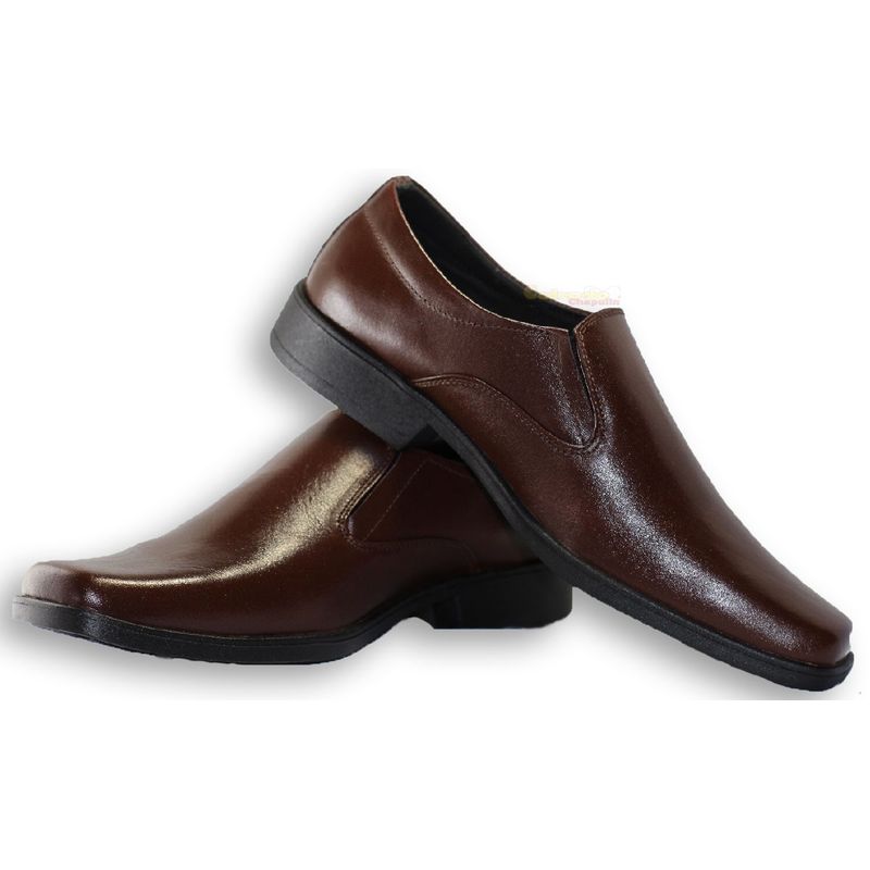GENERICO - Zapato Formal Tipo Mocasin Caballero Cuero Nacional