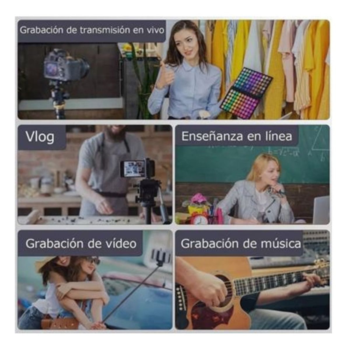 GENERICO - Microfono Inalámbrico Para Celular Doble Compatible con iPhone