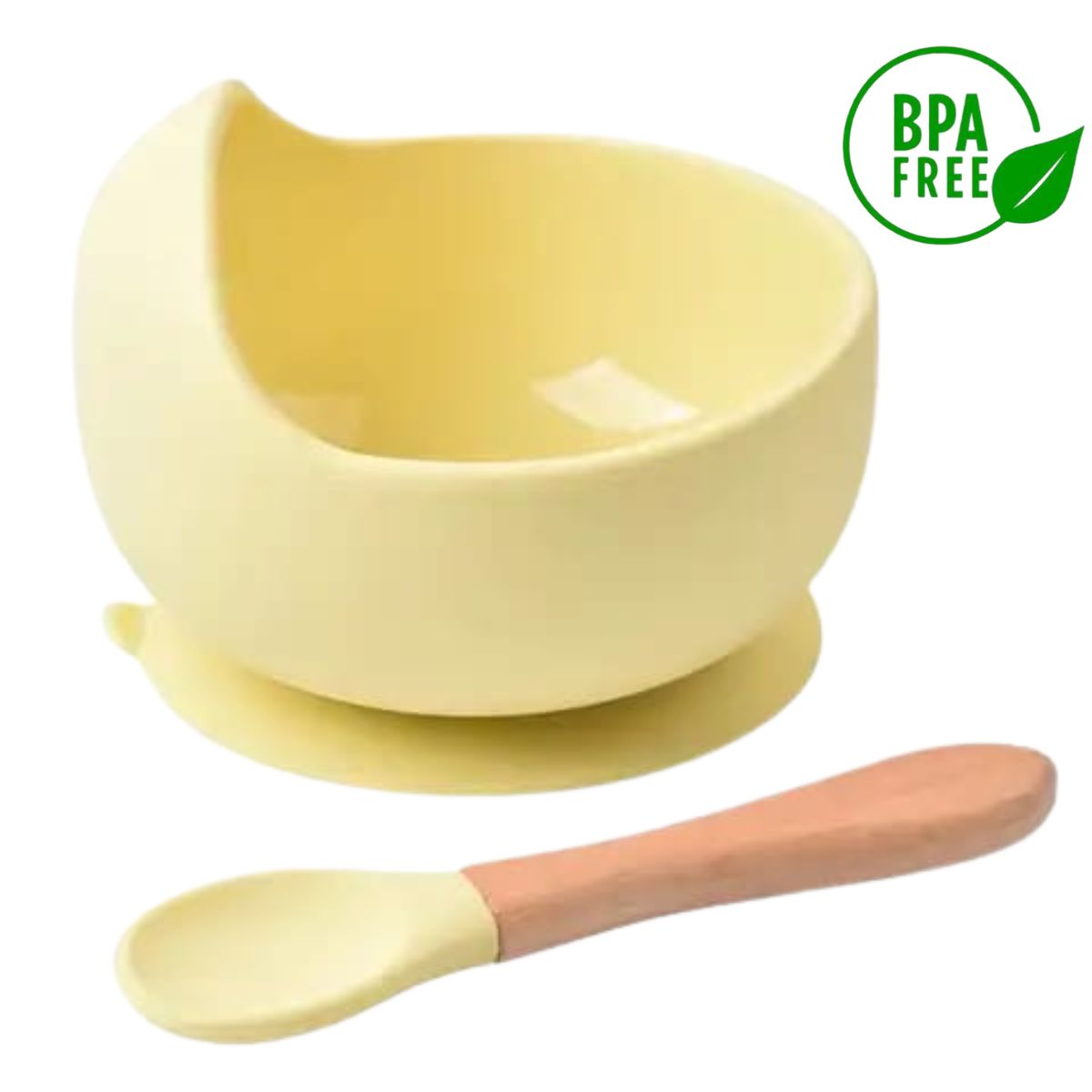 GENERICO - Vajilla plato y cuchara para Bebé en Silicona