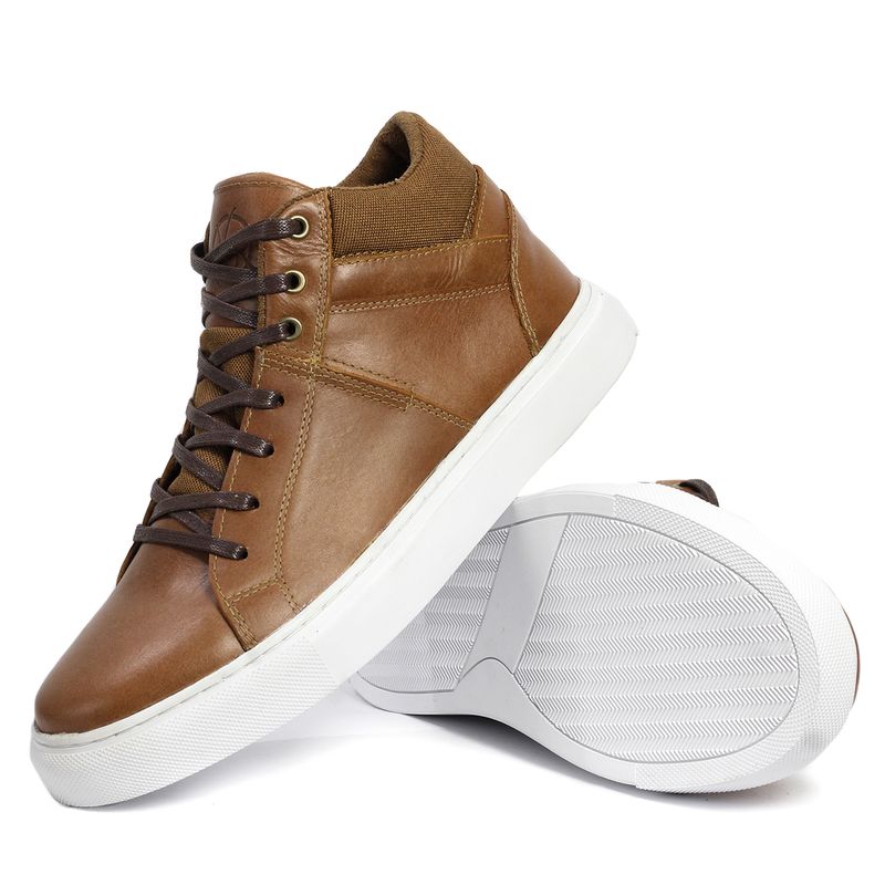 VIAR - Tenis Bota Moda en Cuero Para Hombre VIAR Fiodor05 Miel