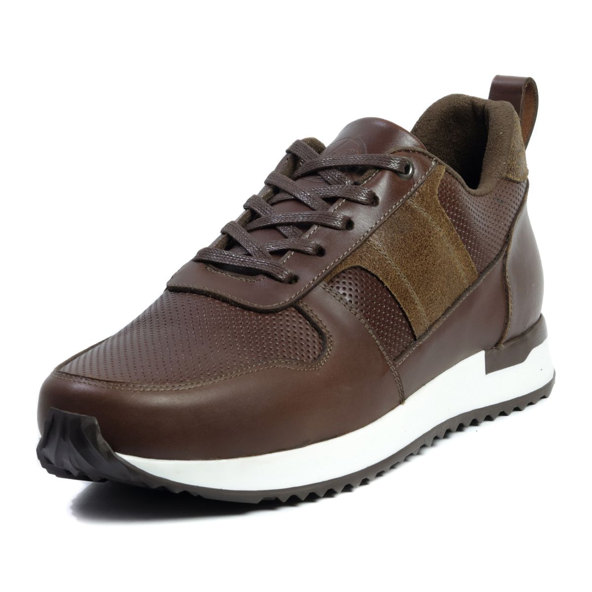 VIAR - Tenis Moda Cuero Para Hombre Viar Walfer Cafe