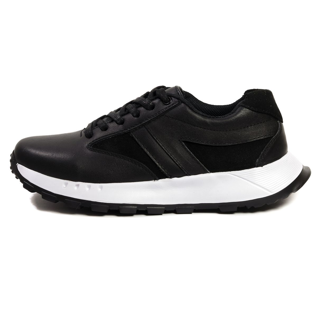 VIAR - Tenis Cuero VIAR Negro BOSI-E2