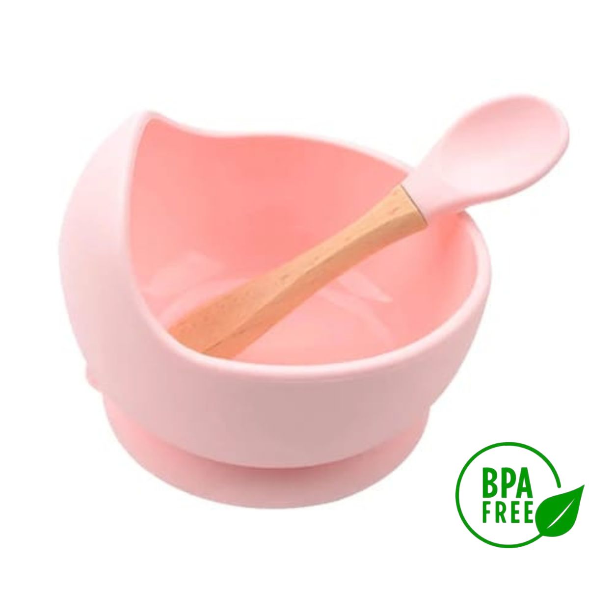 GENERICO - Vajilla plato y cuchara para Bebé en Silicona