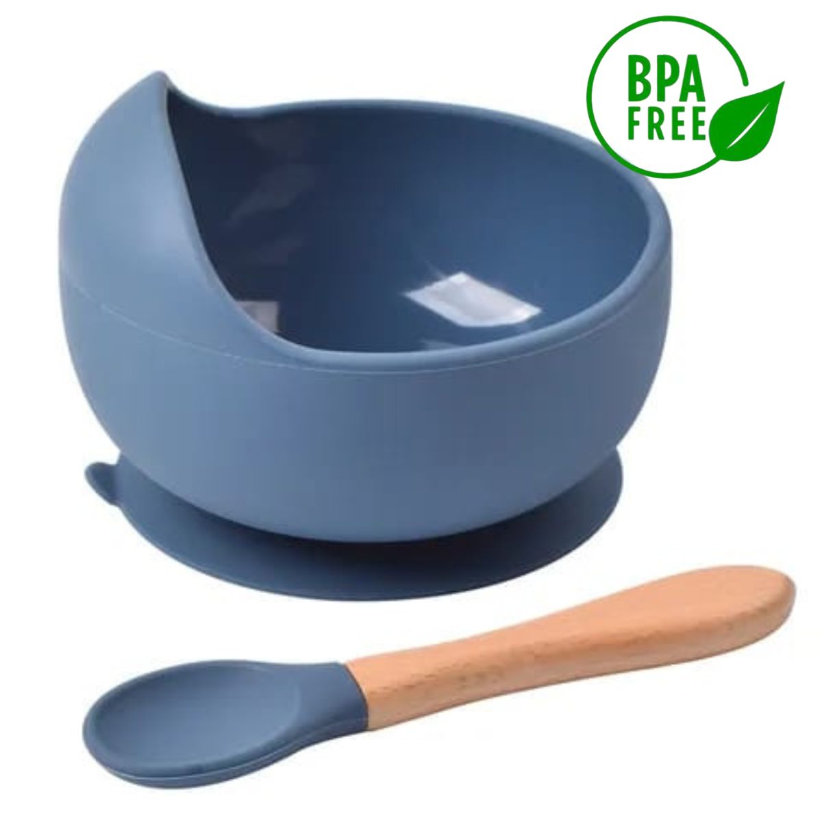 GENERICO - Vajilla plato y cuchara para Bebé en Silicona