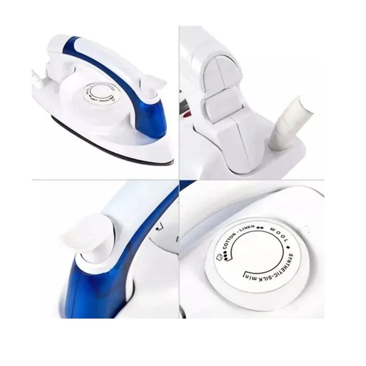 GENERICO - Mini Plancha Viajera Ropa Vapor Antiadherente Mango Plegable