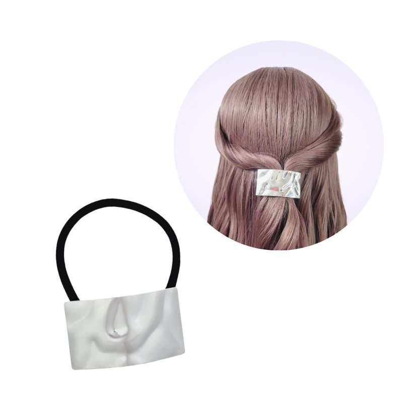 GENERICO - Pony Cuff Moña Colero Plateado Para Cabello