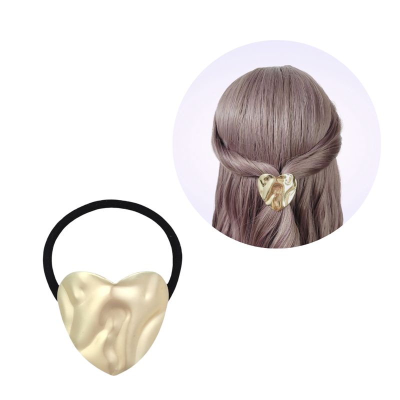 GENERICO - Pony Cuff Moña Colero Corazón Dorado Para Cabello