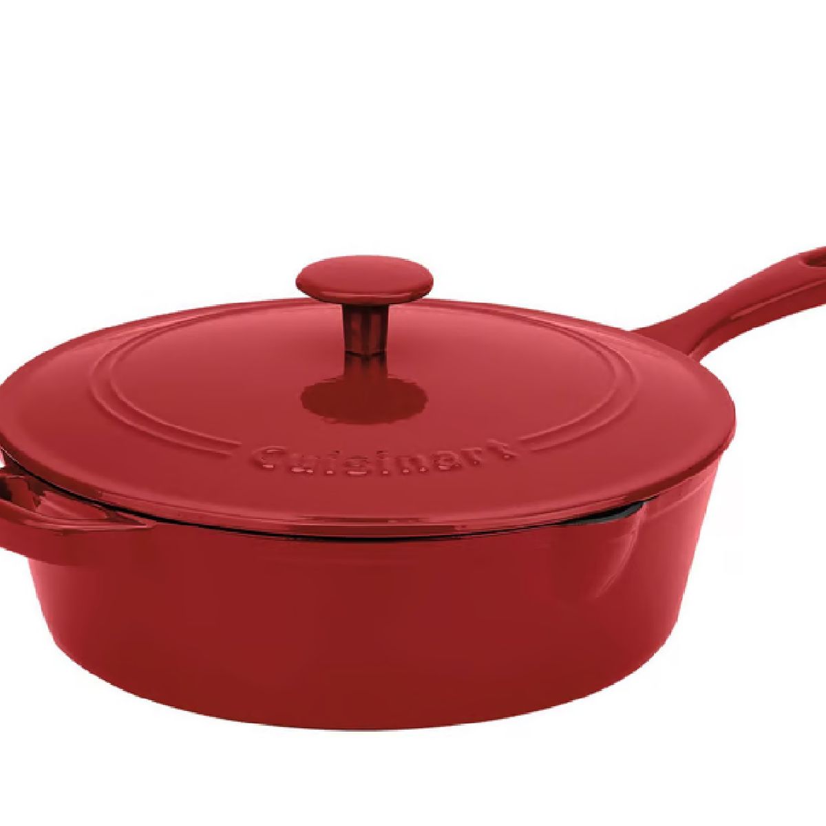 CUISINART - Sartén Olla Cuisinart Chefs 30cm Hierro Esmaltado con tapa 30cm