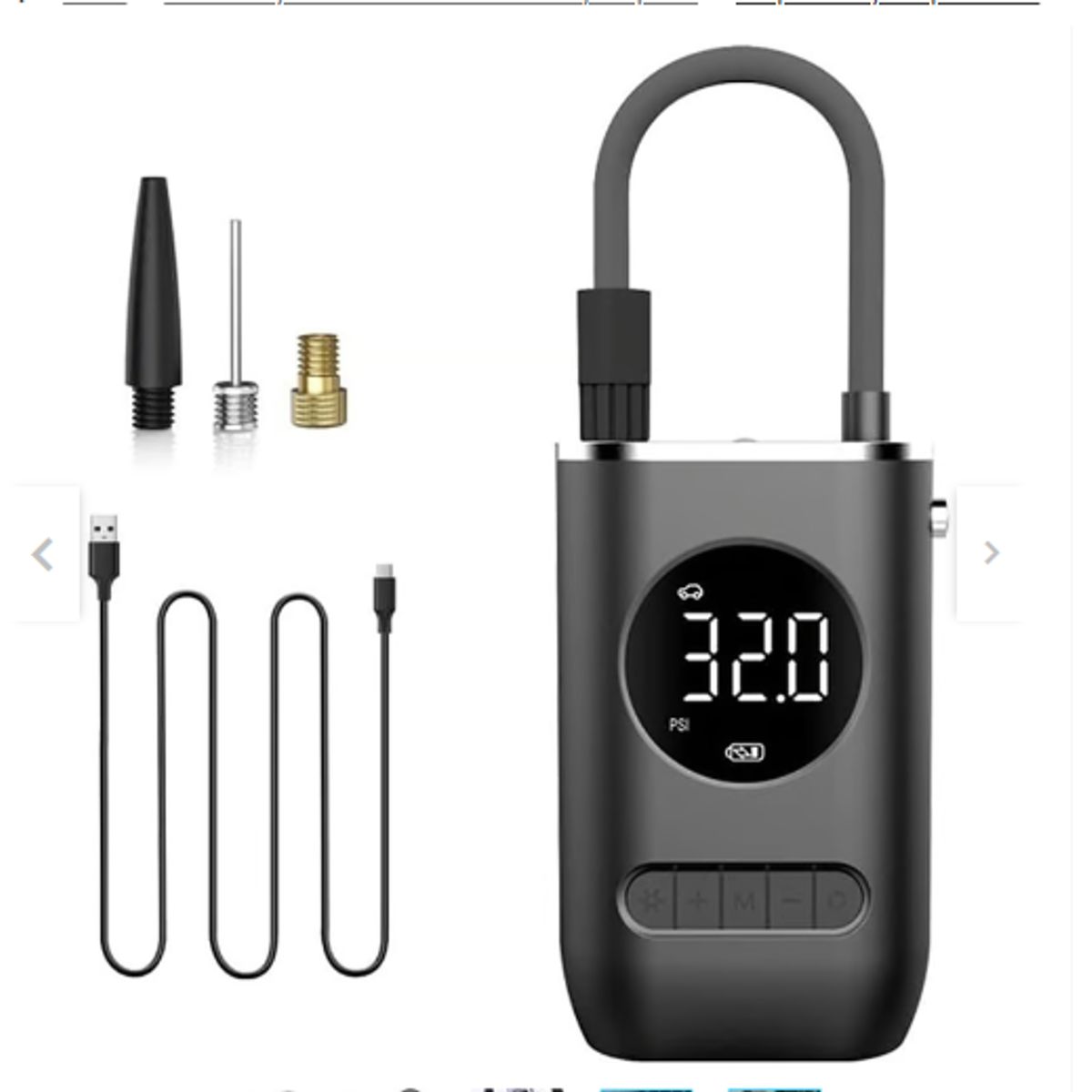 GENERICO - Compresor De Aire Mini Portátil Recargable Carro Moto Bici