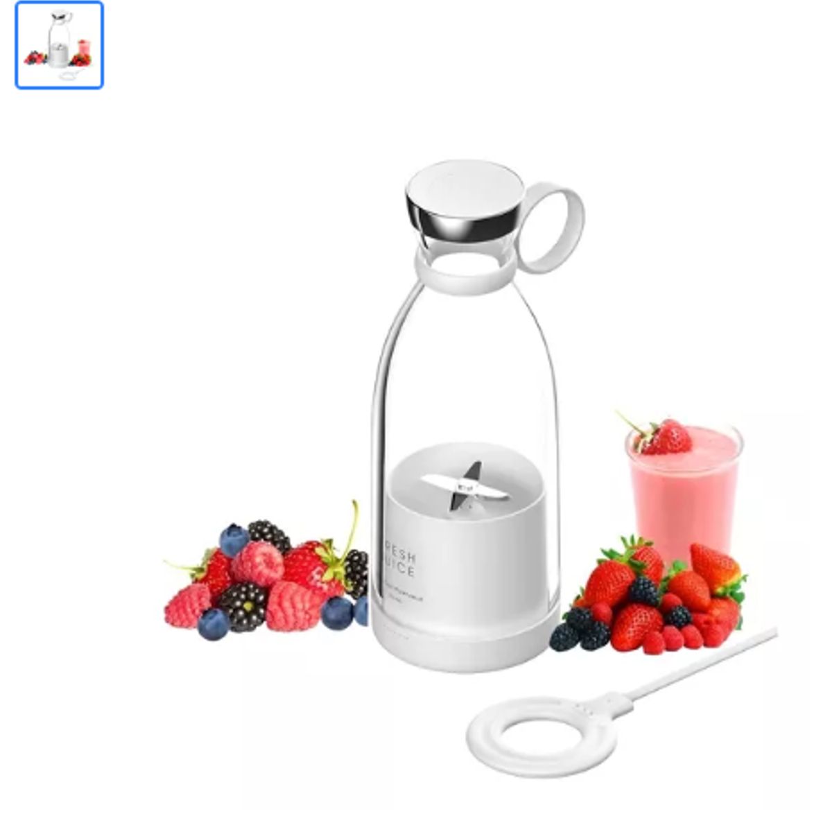 GENERICO - Licuadora portátil Freshij Fresh Juice 350 mL con USB.