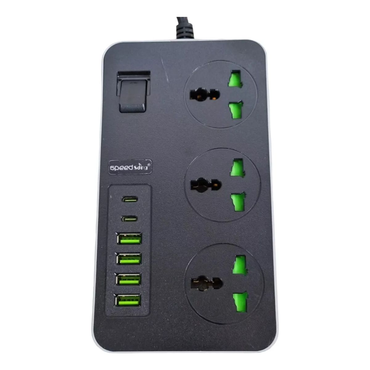 SPEED SONG - Multitoma Entradas Usb Tipo C Interruptor Regleta Corriente