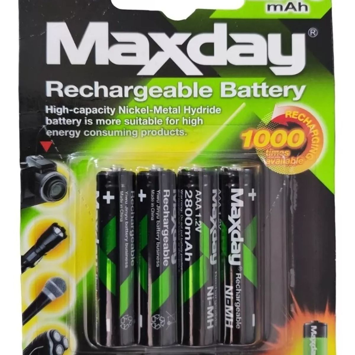 GENERICO - Pila Batería Recargable Aaa X4 Unidades 2800mah 12v Ni-mh
