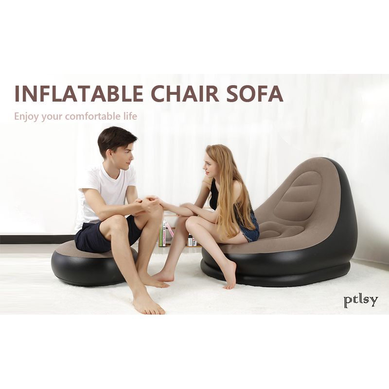 GENERICO - Sillín Silla Individual Inflable Portátil Puff Reposa Pies