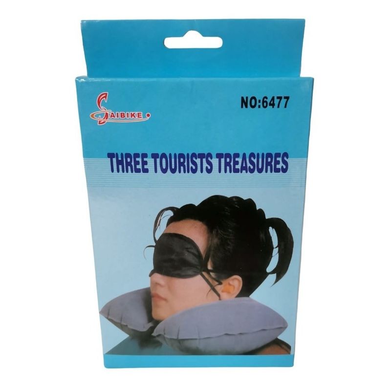GENERICO - Kit Viaje Mascarilla Tapa Ojos Almohada Cojin Tapa Oidos