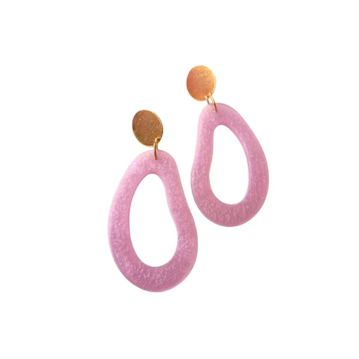 BY CAMI - Aretes Organic en Resina Pigmentada y Baño de Oro  Dorado  By Cami®