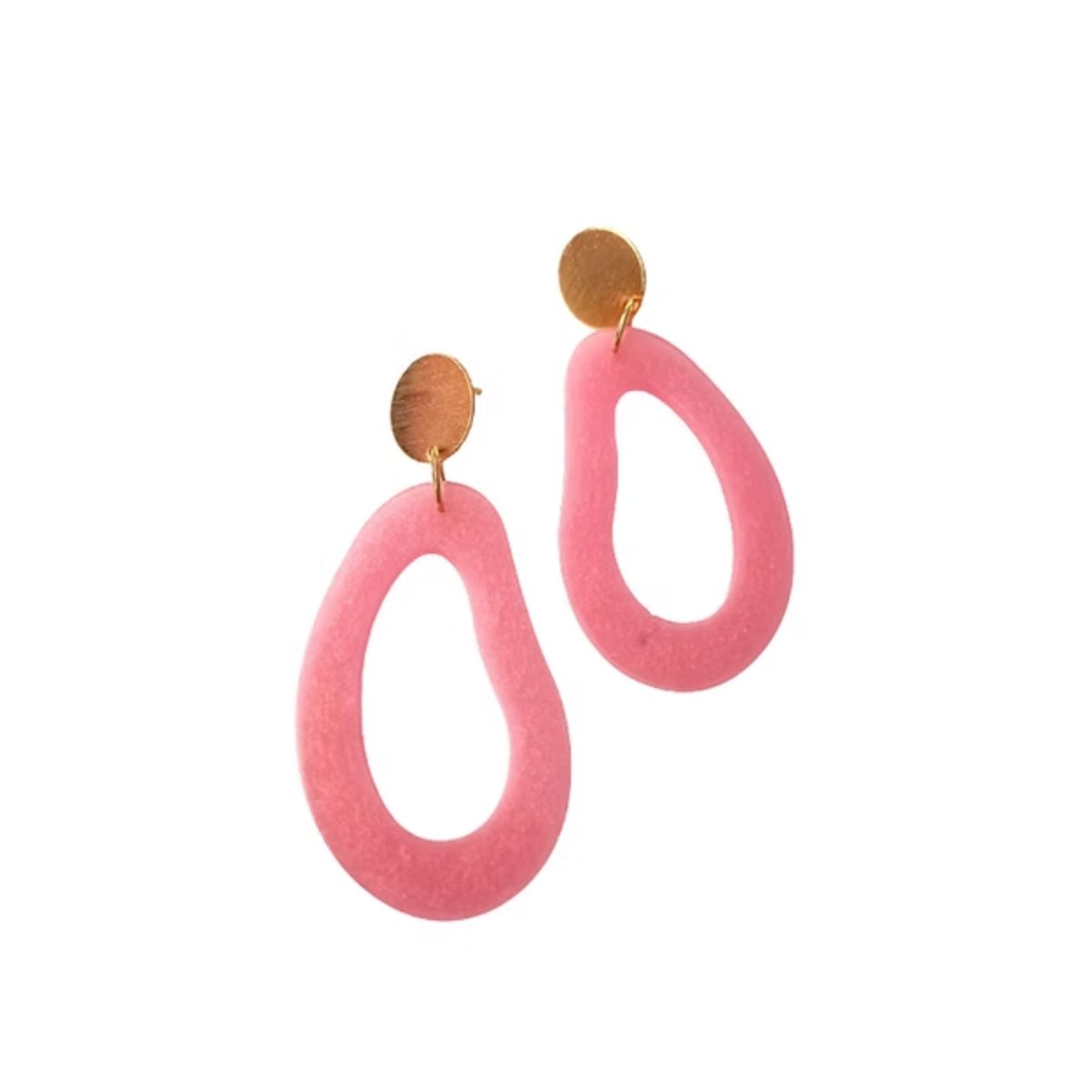 BY CAMI - Aretes Organic en Resina Pigmentada y Baño de Oro  Dorado  By Cami®