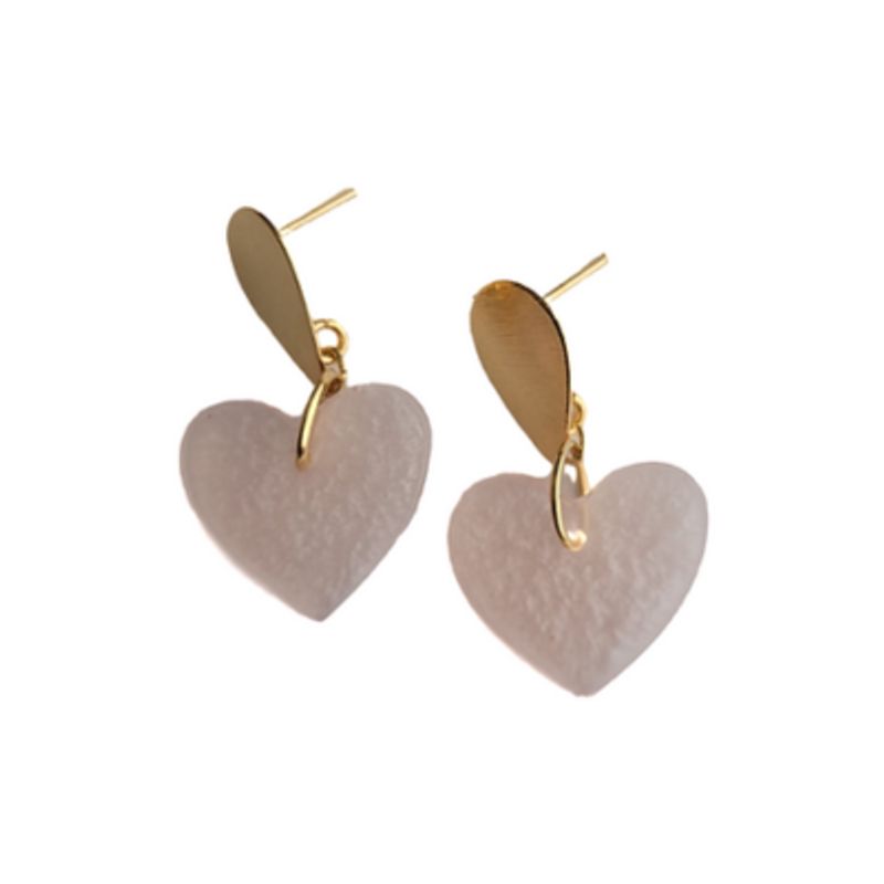 BY CAMI - Aretes en resina referencia Heart_.