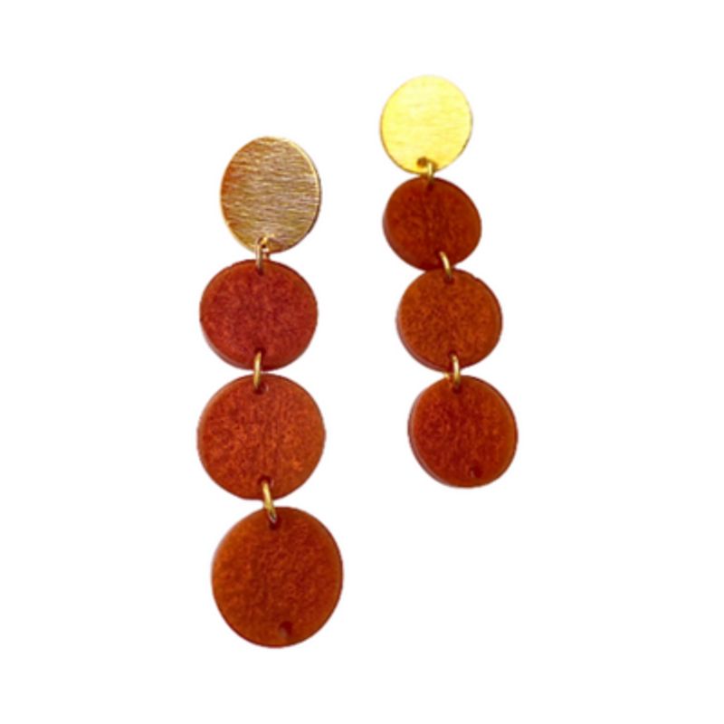 BY CAMI - Aretes en resina referencia Coin Long_.