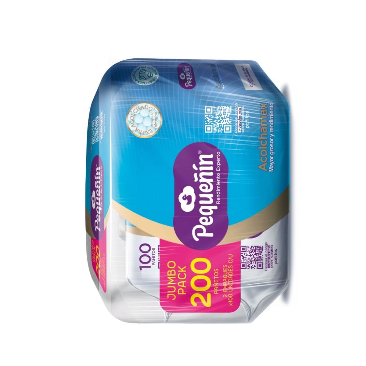 PEQUEÑIN - Pañitos Húmedos Pequeñin Acolchamax Jumbo Pack X 200Und