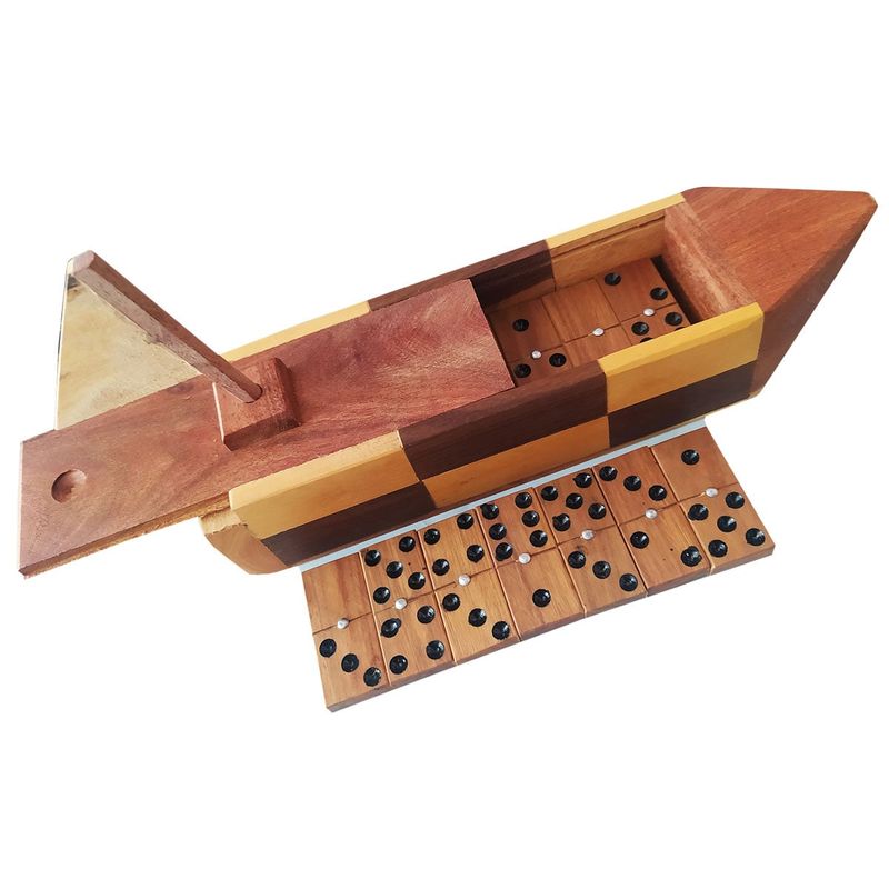 ARTESANAL - Dominó artesanal madera juego lujo ¡ decorativo