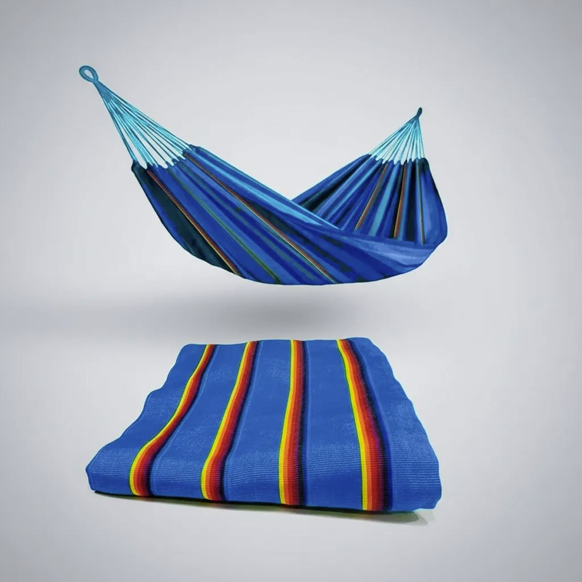 GENERICO - Hamacas Colombianas Hogar Casa Oficina Elaboradas En Algodón AZUL REY