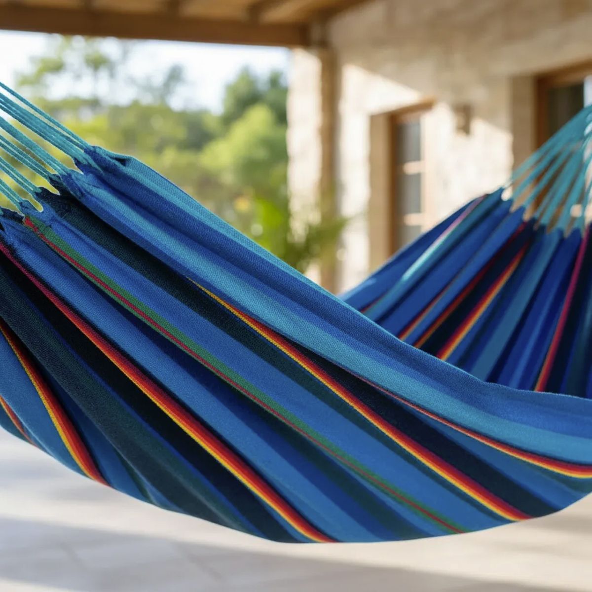 GENERICO - Hamacas Colombianas Hogar Casa Oficina Elaboradas En Algodón AZUL REY