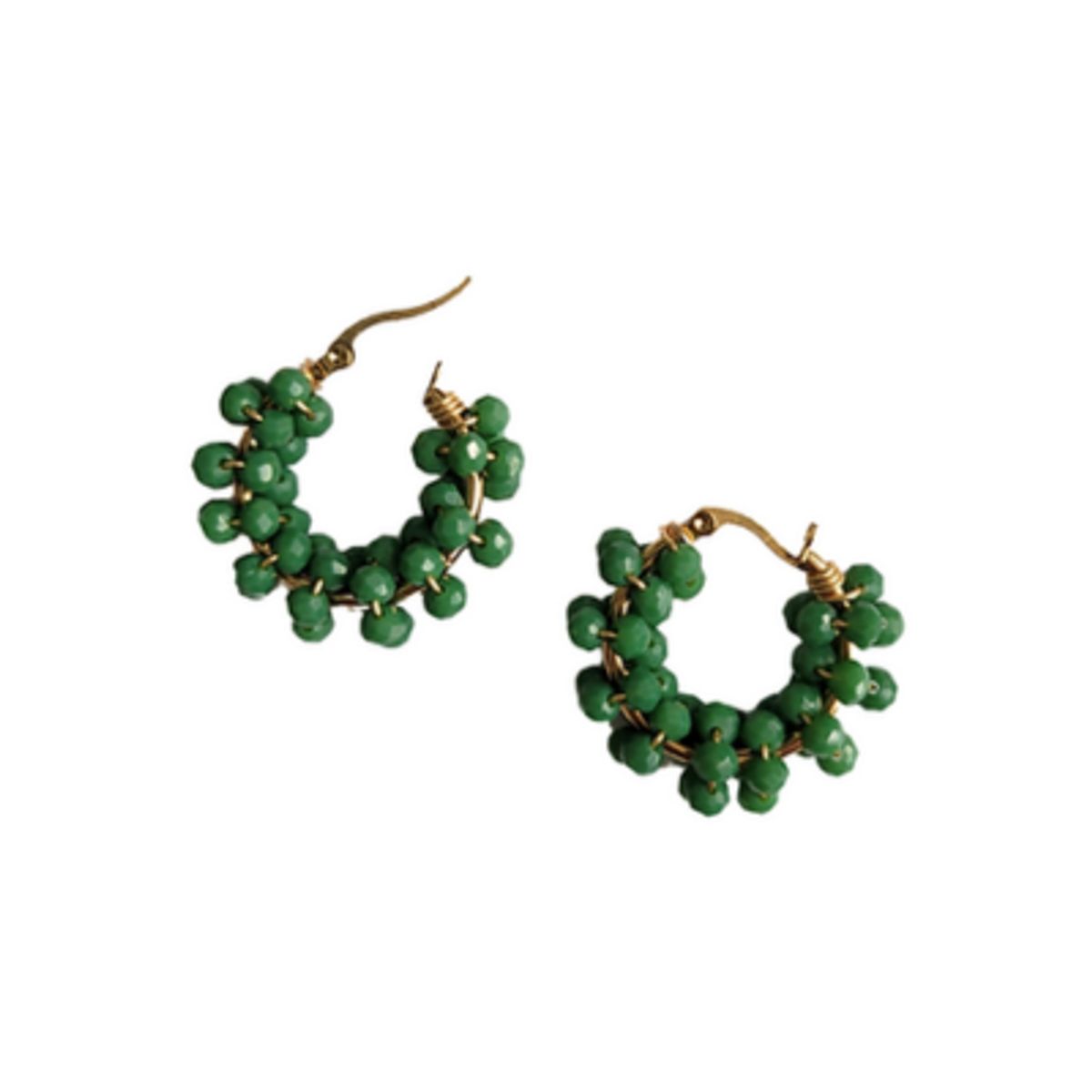 BY CAMI - Candongas Tejidas Pequeñas en Murano y Baño de Oro  Dorado  By Cami®