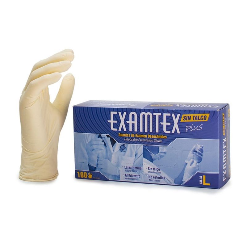 GENERICO - Guantes Desechables Examtex Sin Talco Talla L X 100