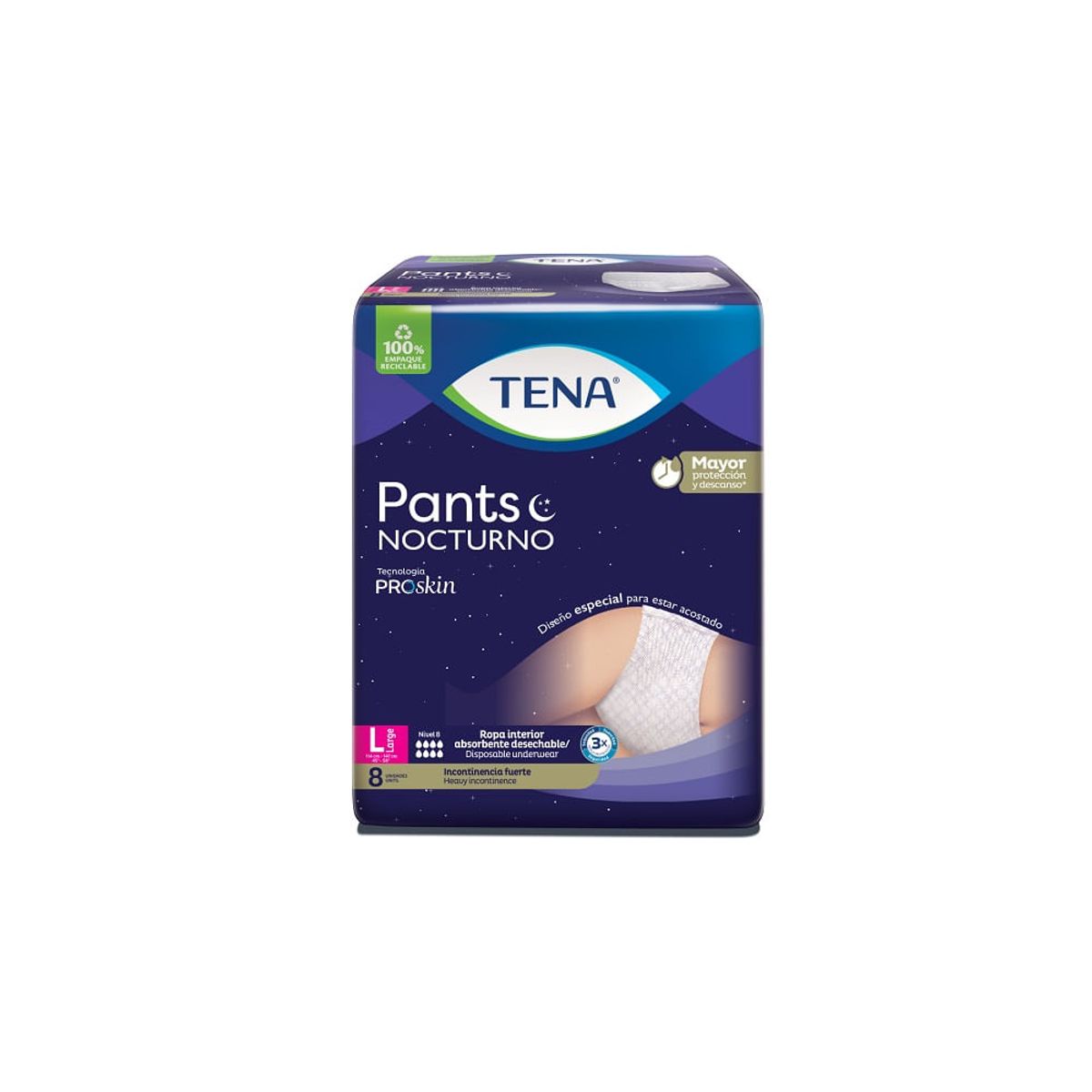 TENA - Pants Tena Nocturno Talla L X 8und