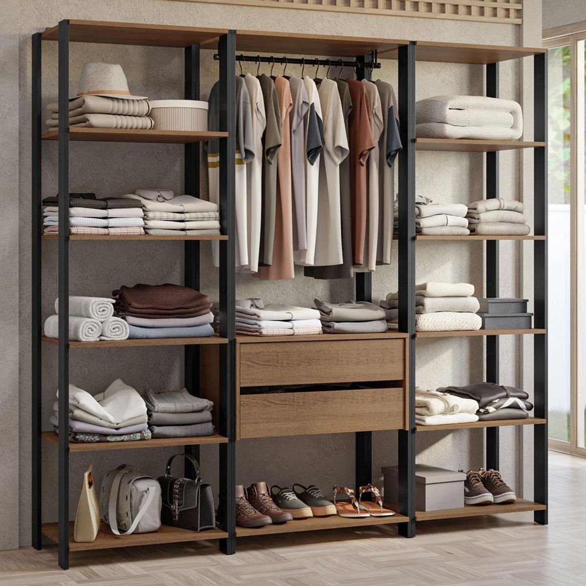 MADESA - Closet Modulado Abierto Valencia 188 cm 01