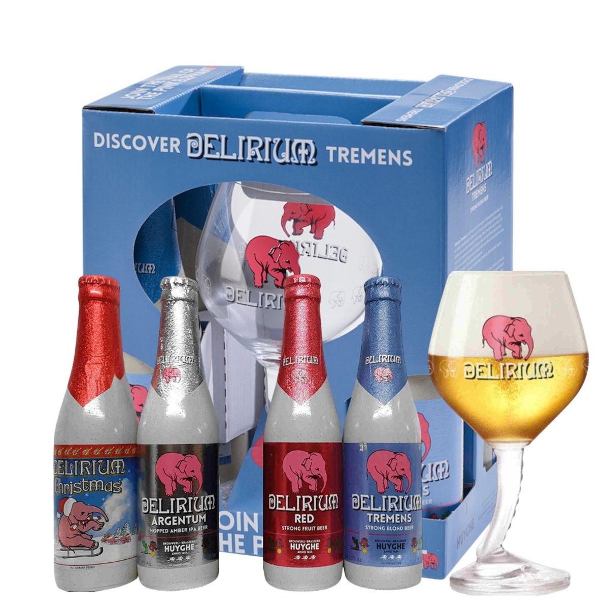 GENERICO - Estuche Pack Delirium 4 Cervezas + Copa