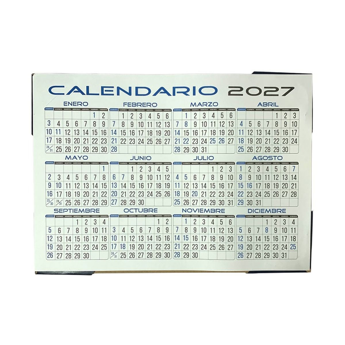 GENERICO - Calendario Programador Planeador 2026 Punteras 34x24cm