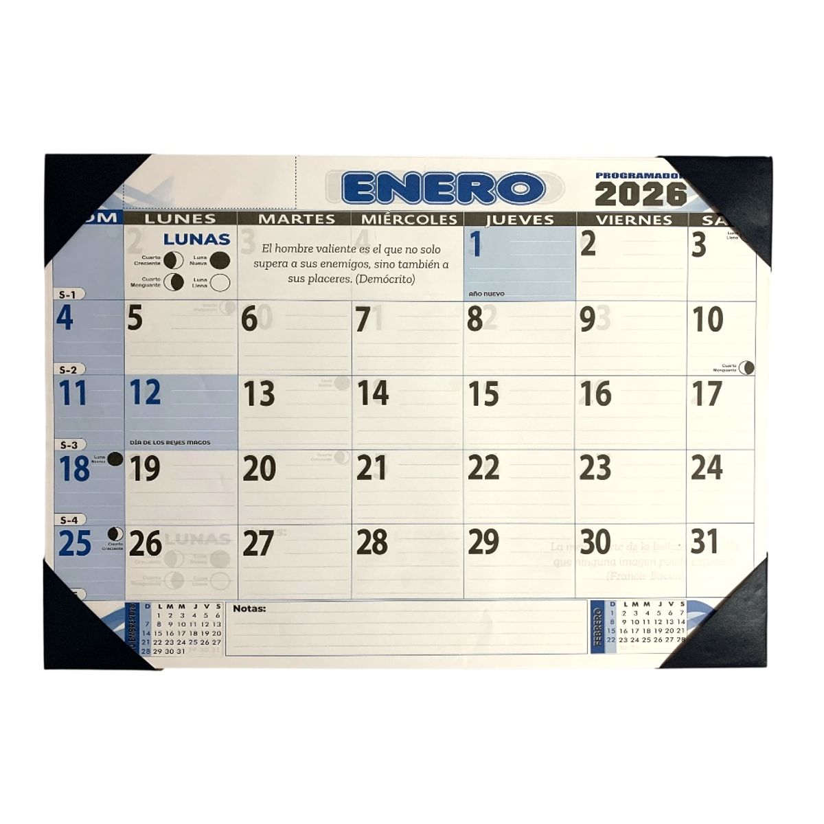 GENERICO - Calendario Programador Planeador 2026 Punteras Grande 48x34