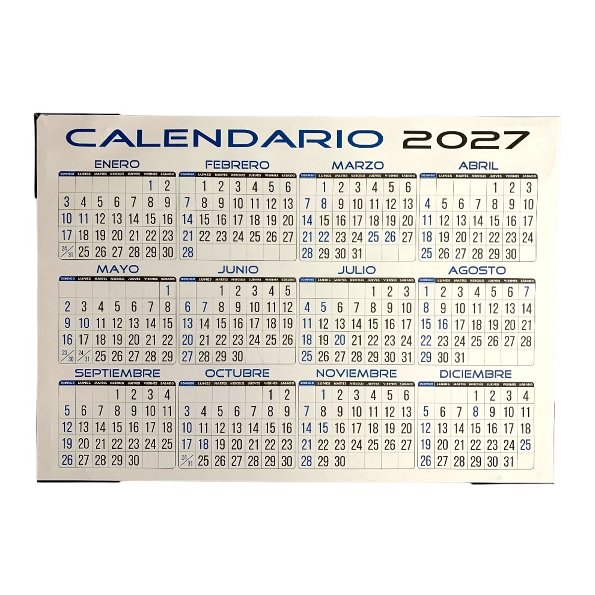 GENERICO - Calendario Programador Planeador 2026 Punteras Grande 48x34