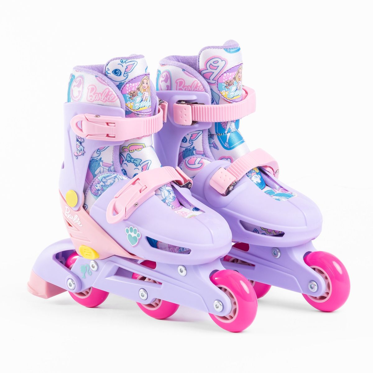 BARBIE - Patines Infantiles 2 En 1 Barbie Lila 3 Ruedas Talla 27-30
