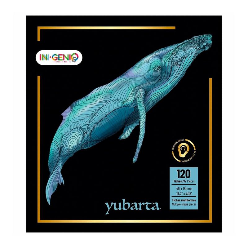 INGENIO - Rompecabezas 120 Piezas Ballena Yubarta Madera