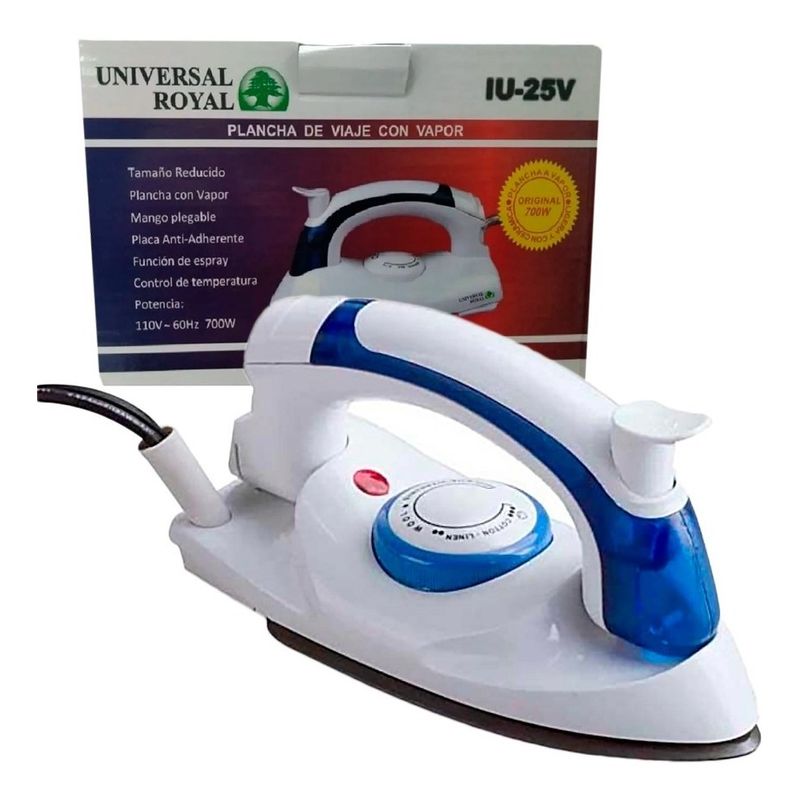 GENERICO - Plancha Viajera Para Ropa Antiadherente Vapor Spray Y Seca
