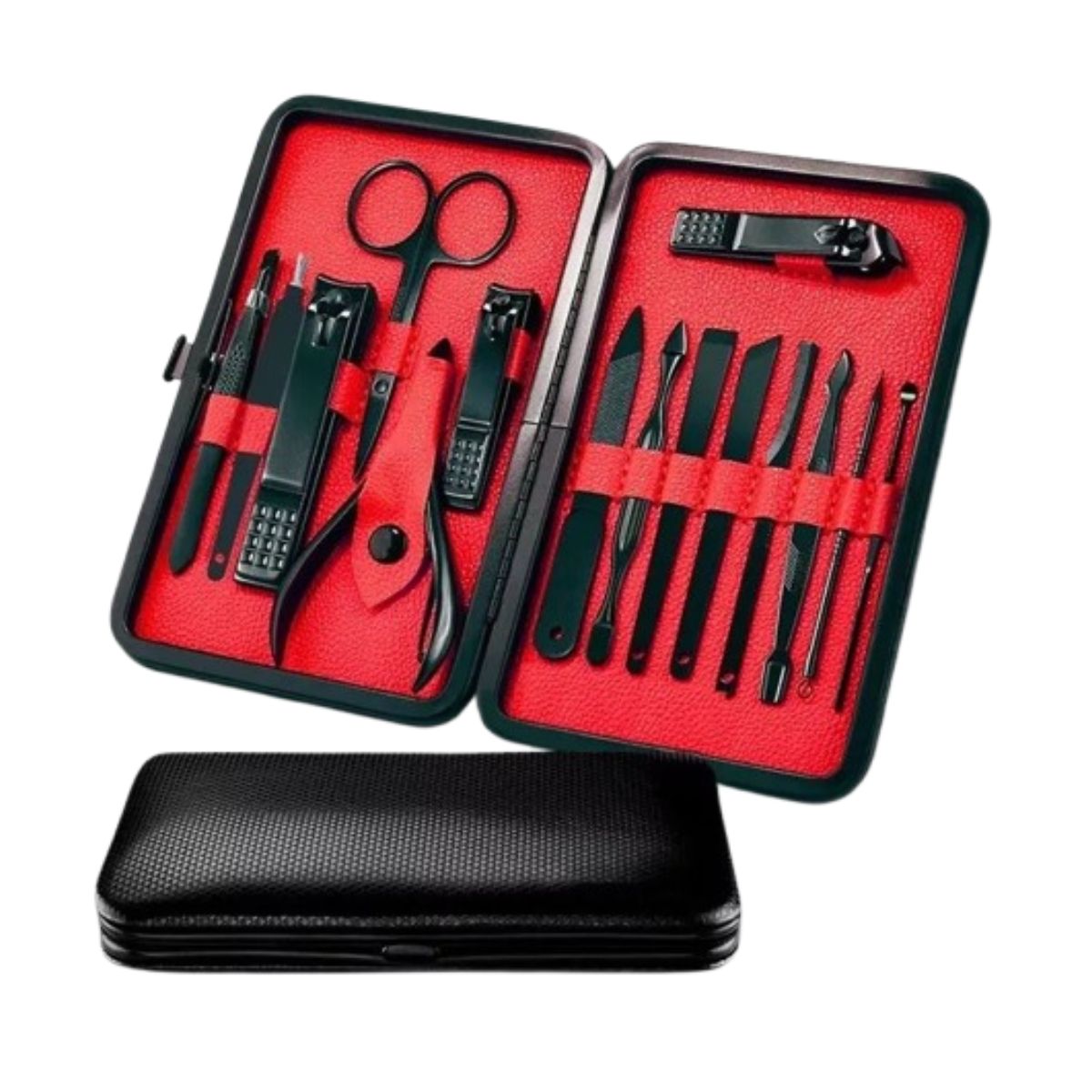 AFM - Estuche Kit Manicura Corta Uñas Y Accesorios En Acero