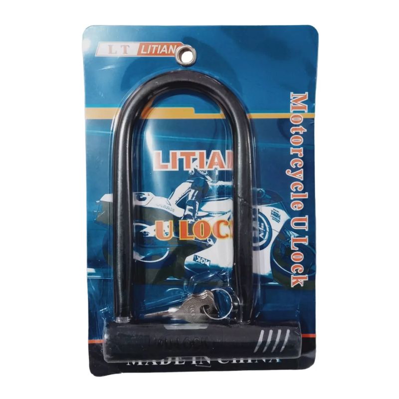 AFM - Candado En U Bicicleta Moto Anti Robo Llave Seguridad Acero