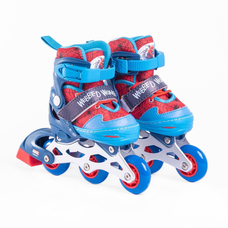 MARVEL - Patines En Linea Chasis De Aluminio Spiderman 3 Ruedas 27-30_.