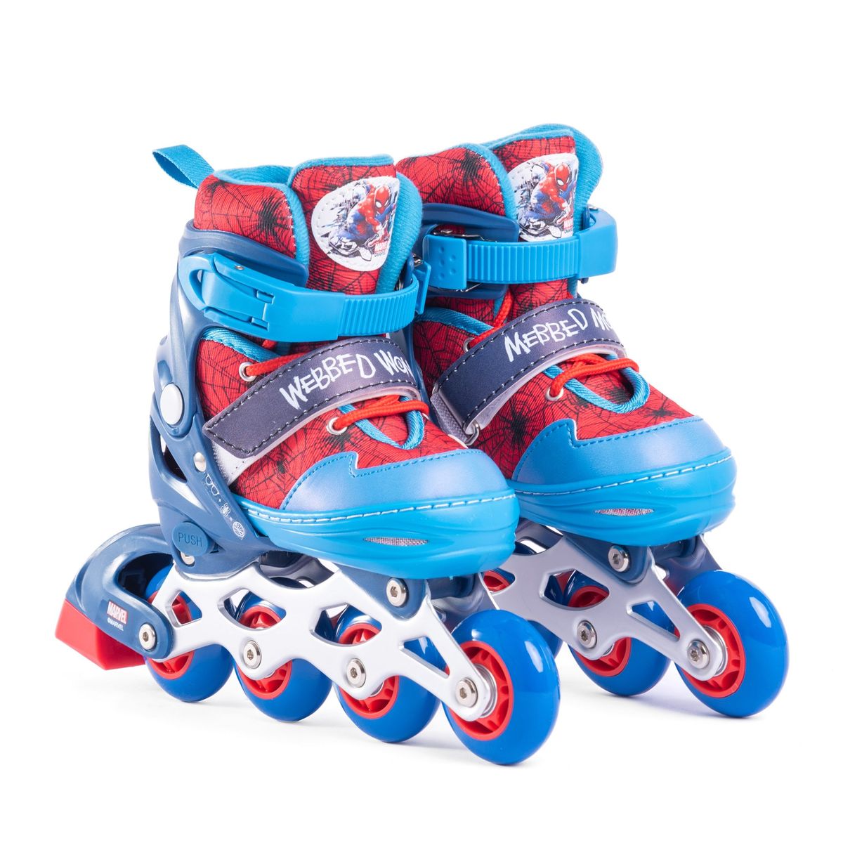 MARVEL - Patines En Linea Chasis De Aluminio Spiderman 4 Ruedas 31-34_.