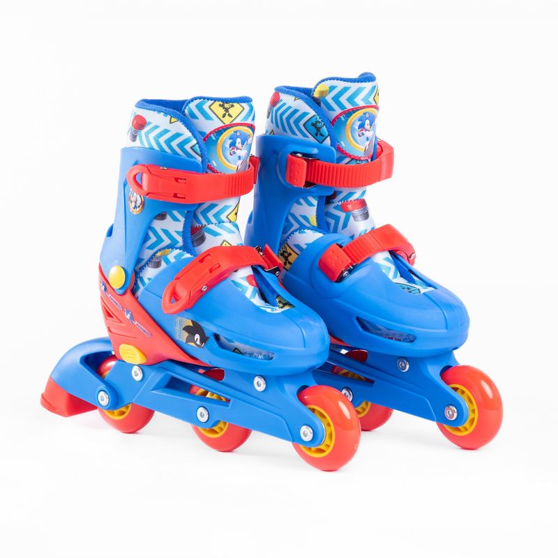 SONIC - Patines Infantiles 2 En 1 Sonic Azul 3 Ruedas Talla 35-38