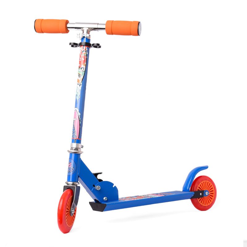HOT WHEELS - Patineta Scooter Folding Junior Hot Wheels Azul 2 Ruedas