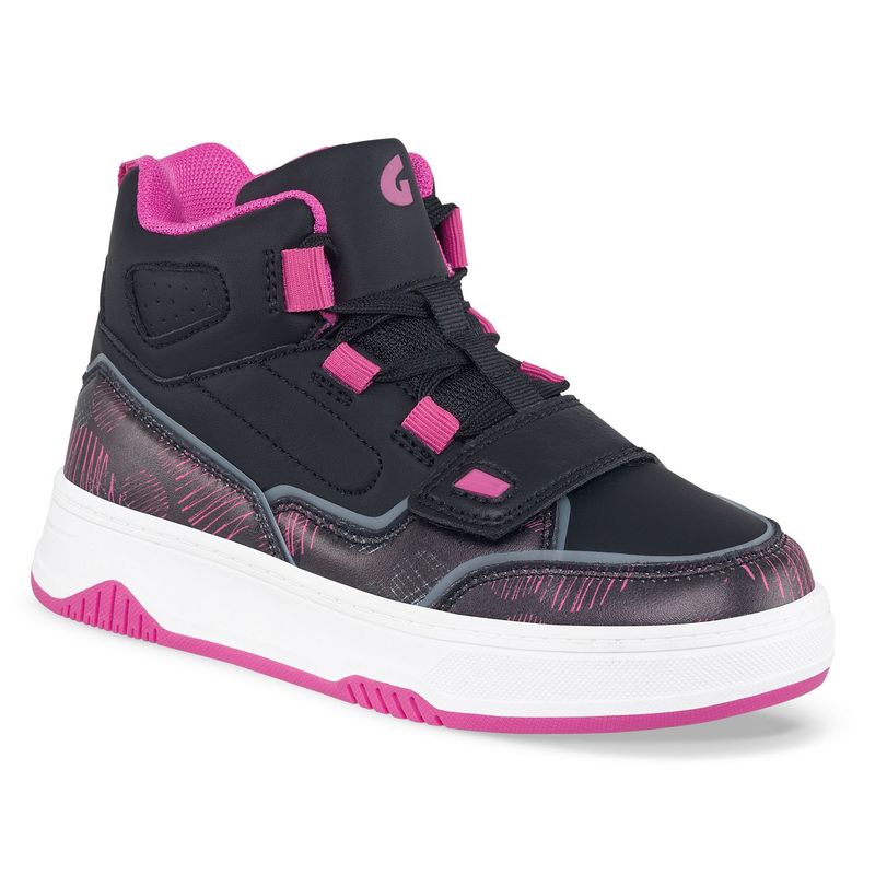 LOS GOMOSOS - Tenis Urbanos Viry Negro-Fucsia para Niña Los Gomosos