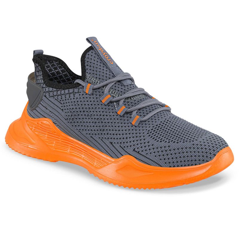 CROYDON - Tenis Running Wuwa Gris-Naranja para Hombre Croydon