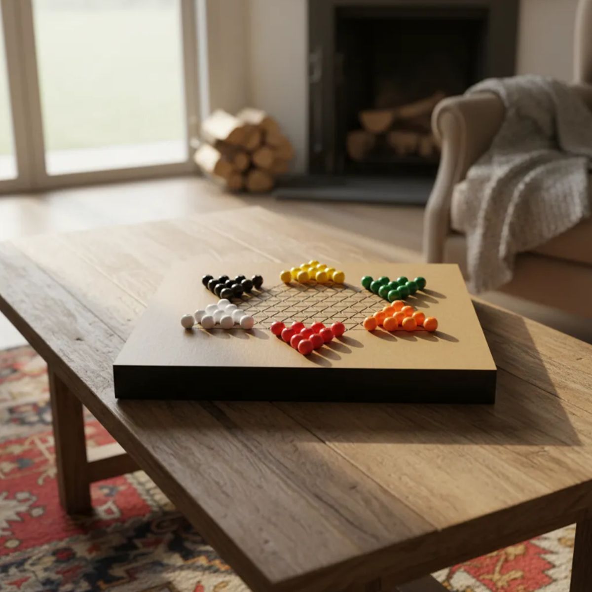 GENERICO - Damas Chinas En Estrella Juego Familiar En MDF